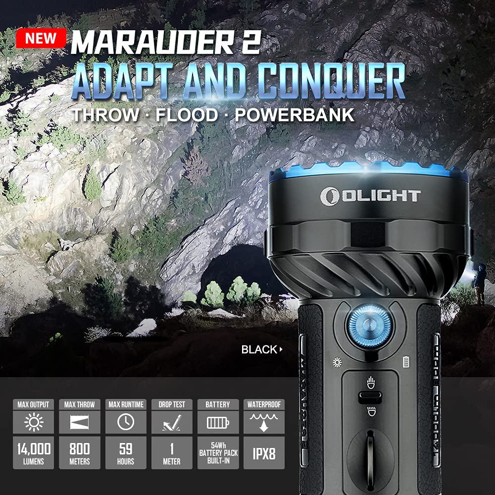 Foto 2 | Linterna Olight Marauder 2 Recargable De 14.000 Lúmenes - Venta Internacional.