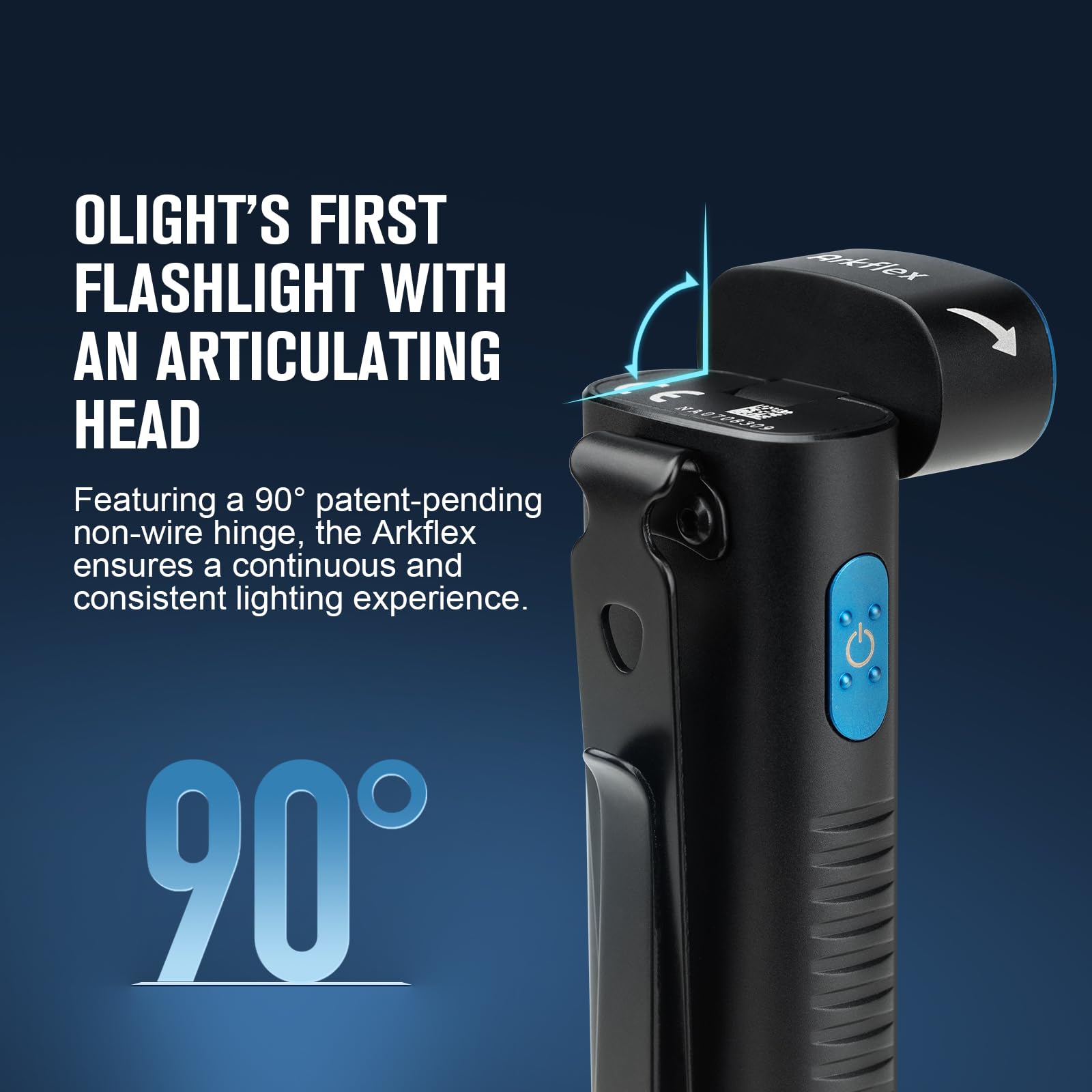 Foto 4 pulgar | Linterna Olight Arkflex 1000 Lúmenes Recargable Negra - Venta Internacional.