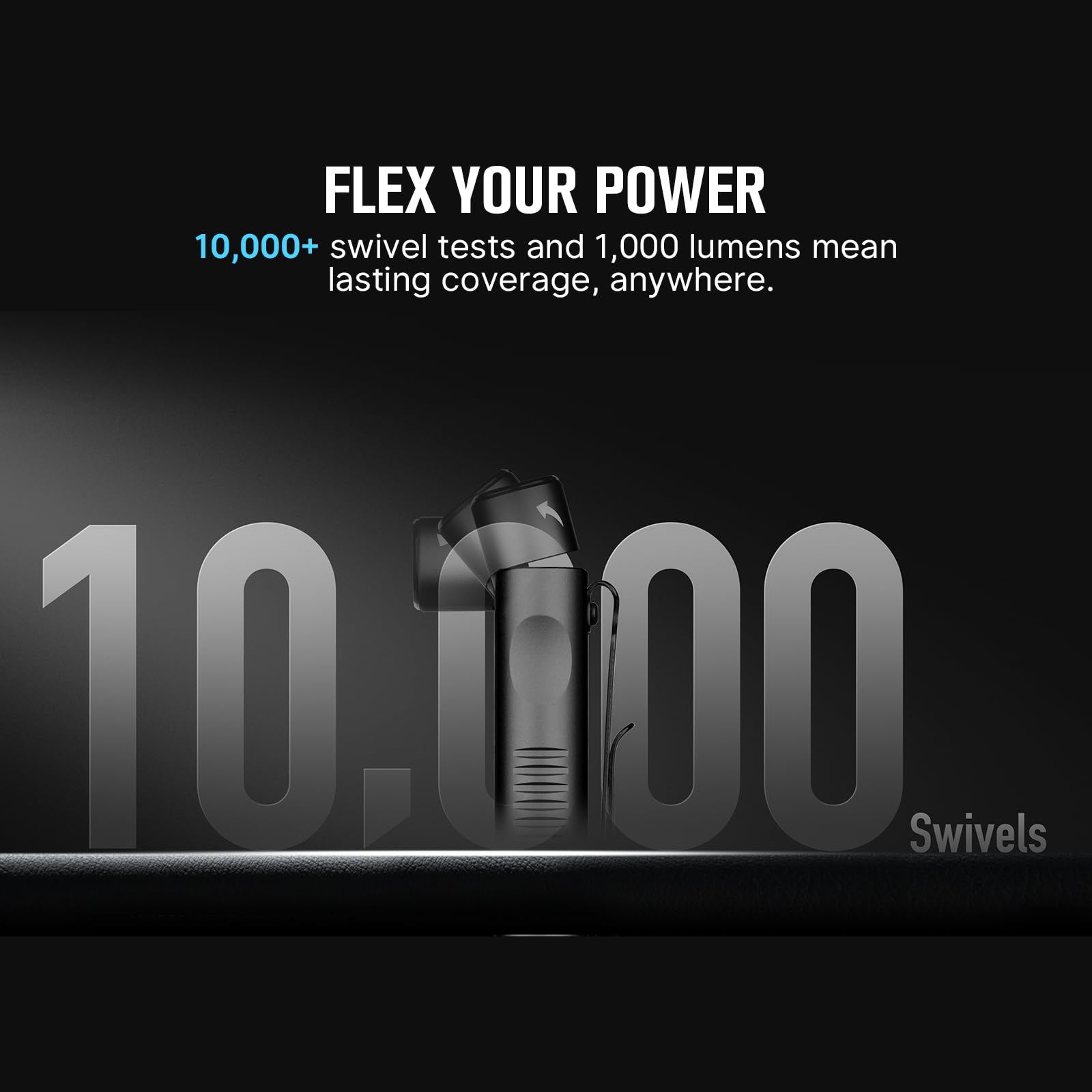 Foto 5 pulgar | Linterna Olight Arkflex 1000 Lúmenes Recargable Negra - Venta Internacional.