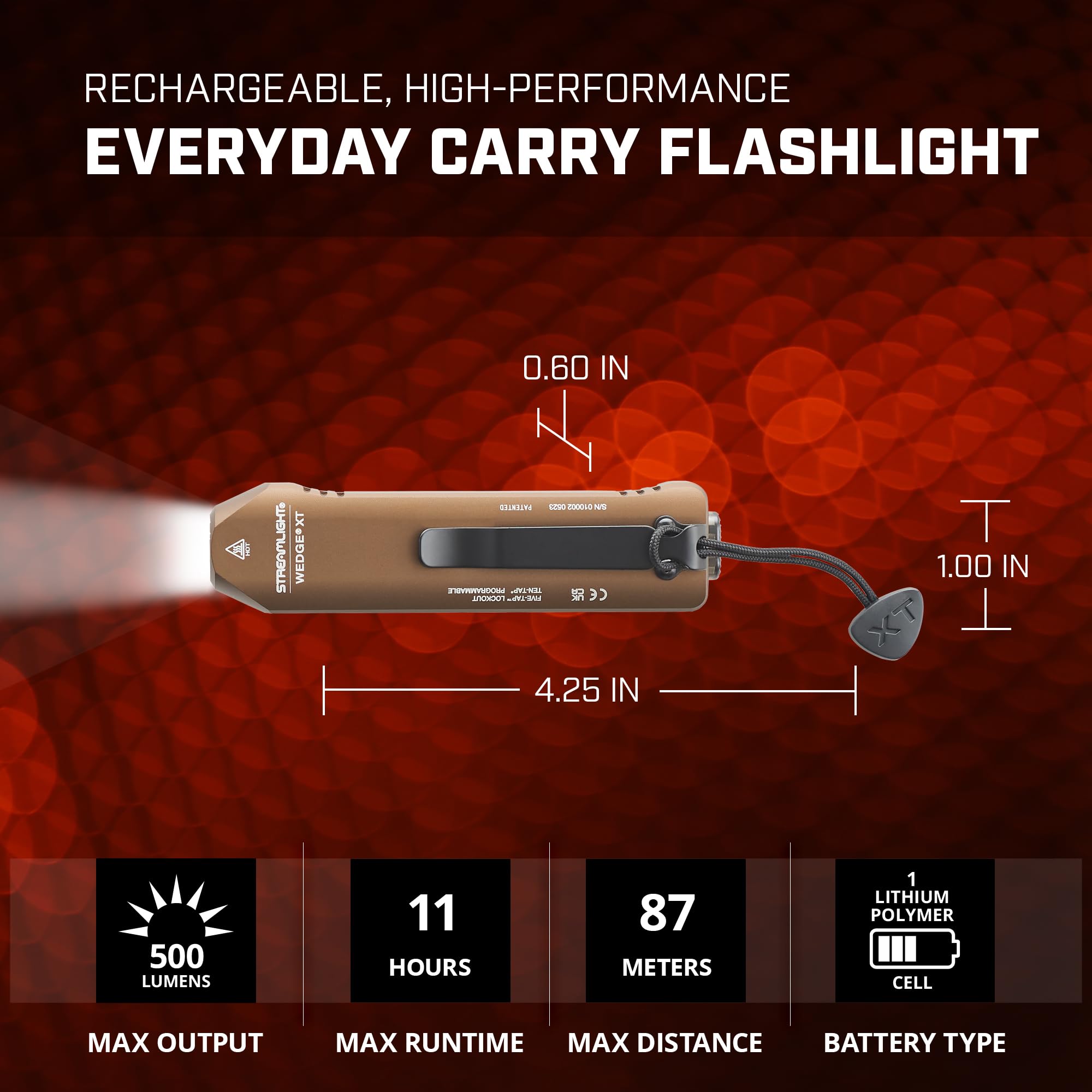 Foto 8 pulgar | Linterna Streamlight Wedge Xt Coyote De 500 Lúmenes - Venta Internacional.