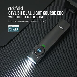 Foto 2 | Linterna Olight Arkfeld Edc Flat 1000 Lúmenes Blanca Con Verde - Venta Internacional.
