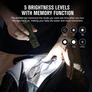 Foto 6 | Linterna Olight Arkfeld Edc Flat 1000 Lúmenes Blanca Con Haz Verde - Venta Internacional.