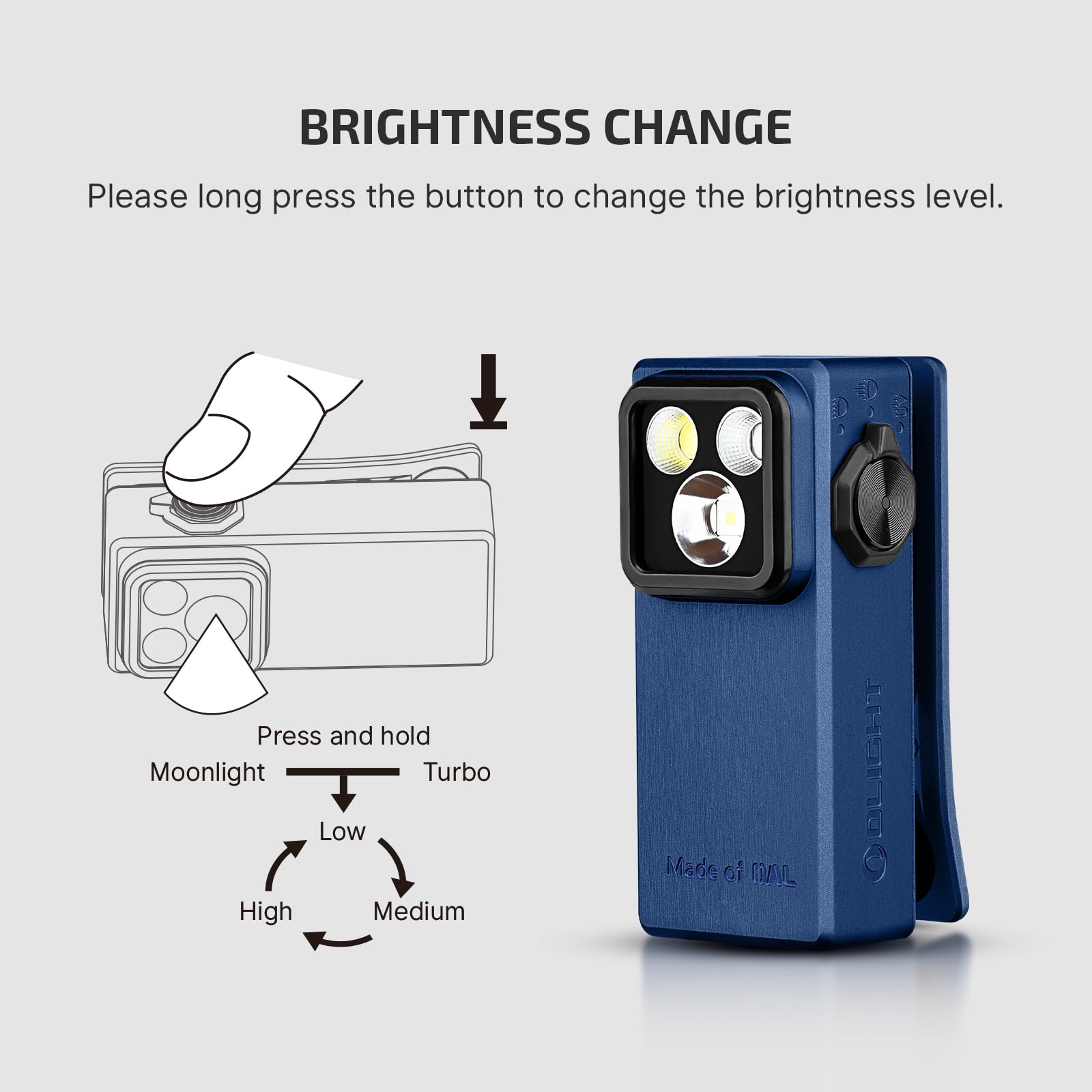 Foto 5 | Linterna Olight Oclip Ultra Edc 530 Lúmenes Recargable - Venta Internacional.