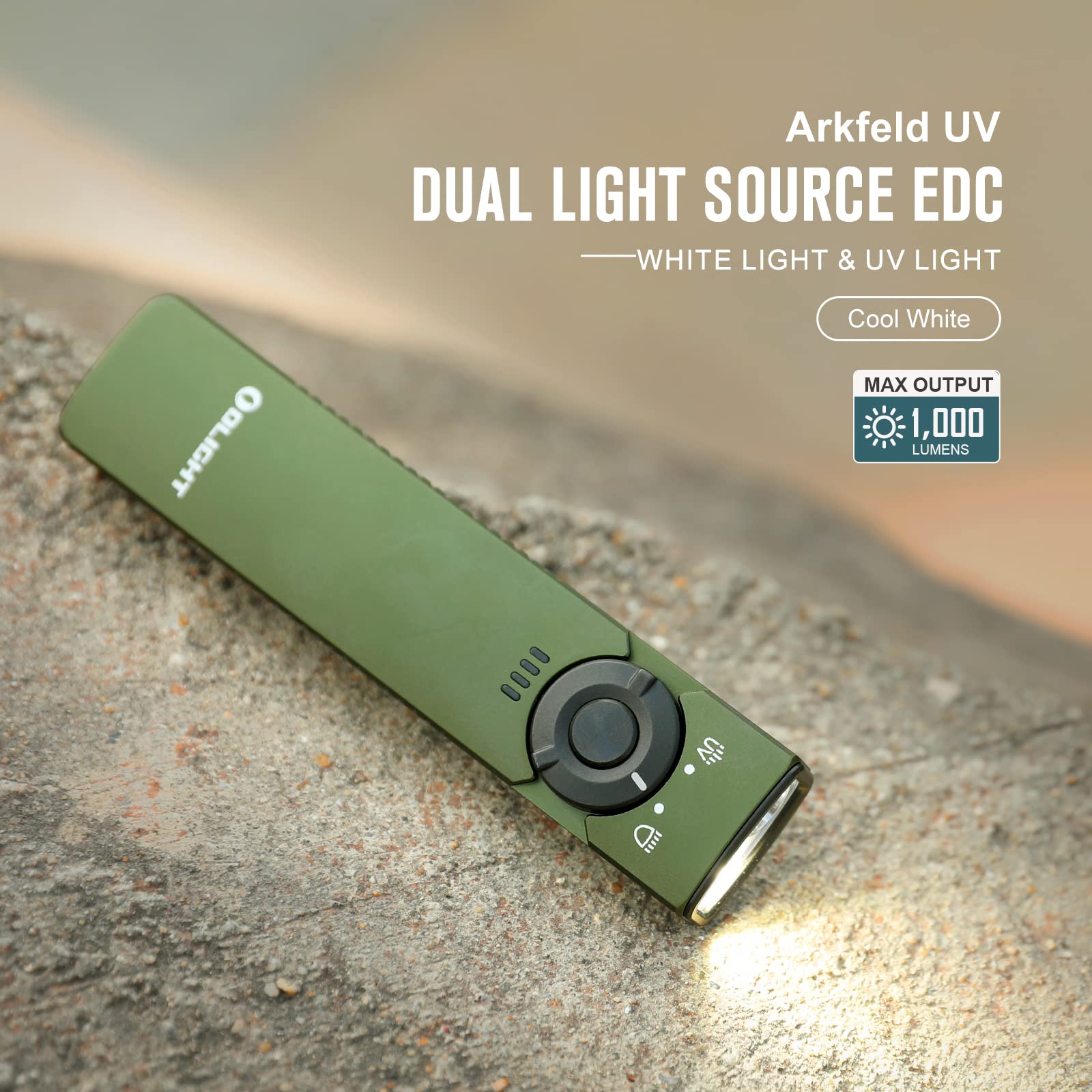 Foto 3 pulgar | Linterna Olight Arkfeld Uv Recargable 1000 Lúmenes - Venta Internacional.