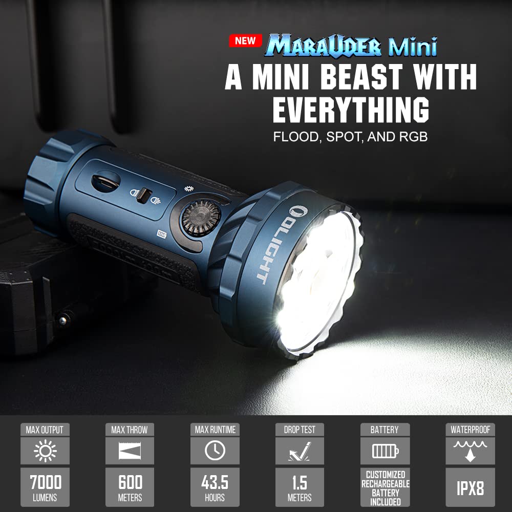 Foto 3 pulgar | Linterna Olight Marauder Mini De 7000 Lúmenes Con Alcance De 600 M - Venta Internacional.