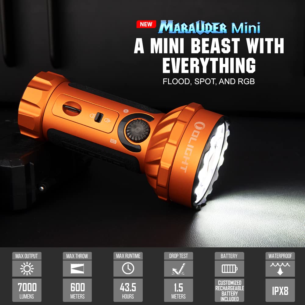 Foto 3 pulgar | Linterna Olight Marauder Mini De 7000 Lúmenes Con Alcance De 600 M - Venta Internacional.
