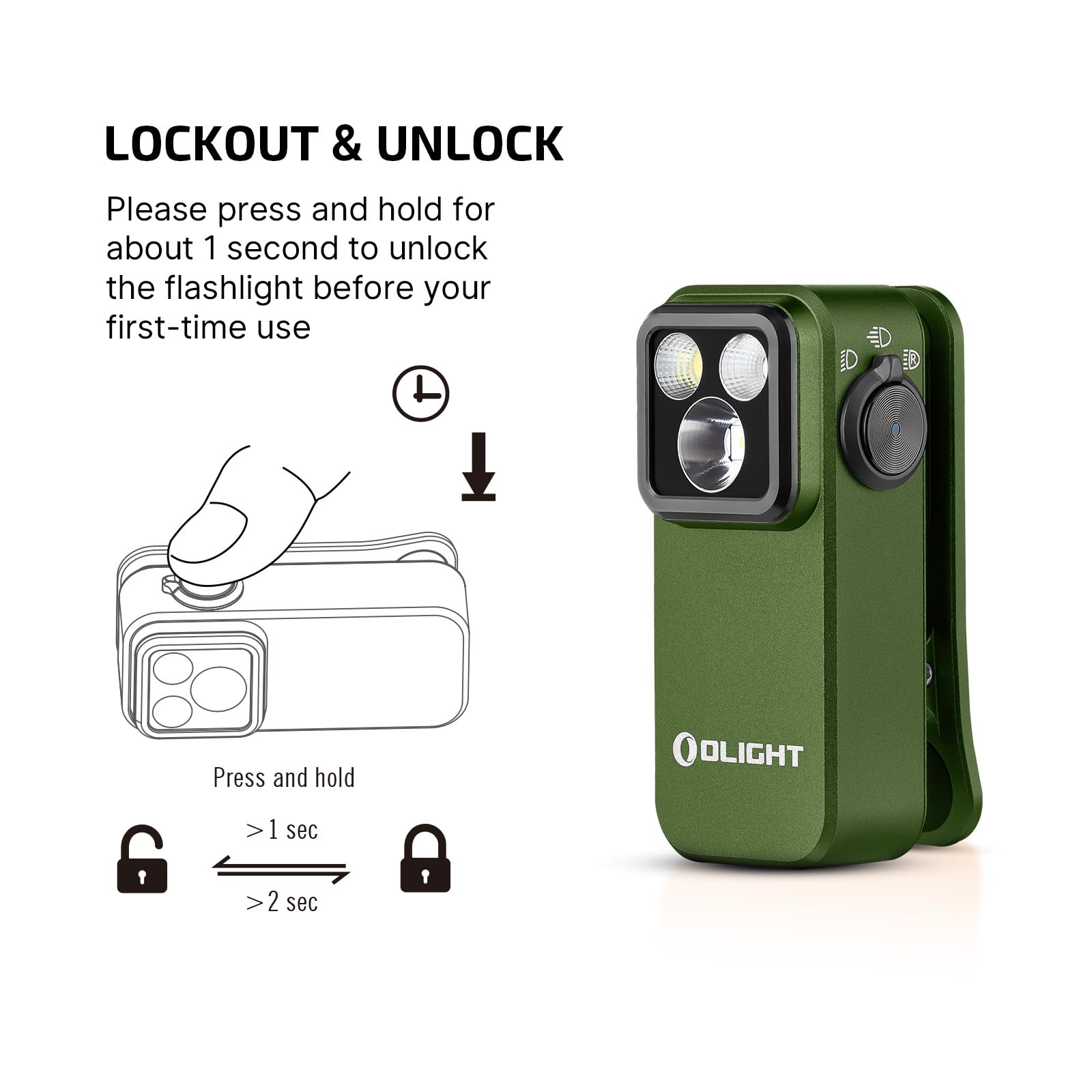 Foto 6 pulgar | Linterna Olight Oclip Pro Edc 500 Lúmenes Recargable - Venta Internacional.