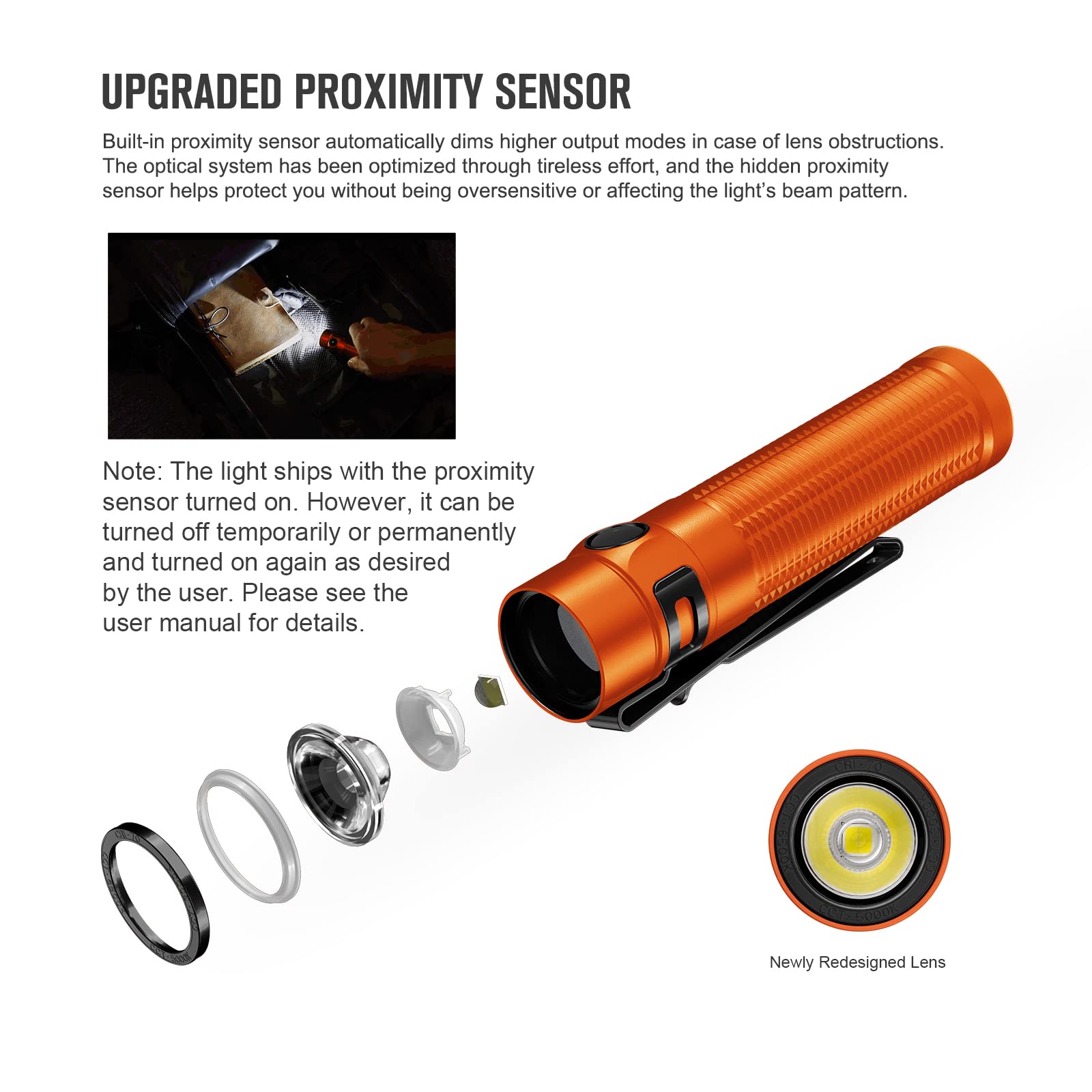 Foto 6 pulgar | Linterna Olight Baton3 Pro Max 2500 Lúmenes Recargable - Venta Internacional.