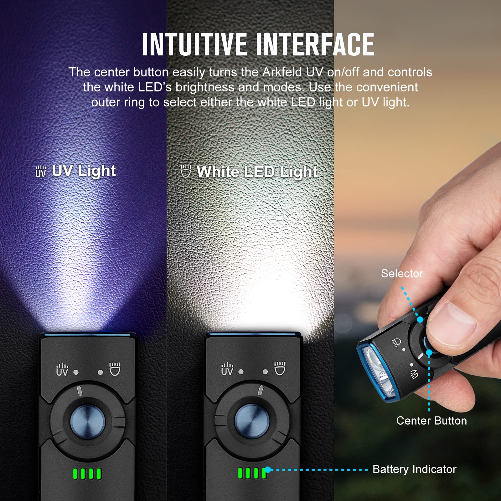 Foto 4 pulgar | Linterna Olight Arkfeld Uv Recargable Edc 1000 Lm Led Blanco - Venta Internacional.