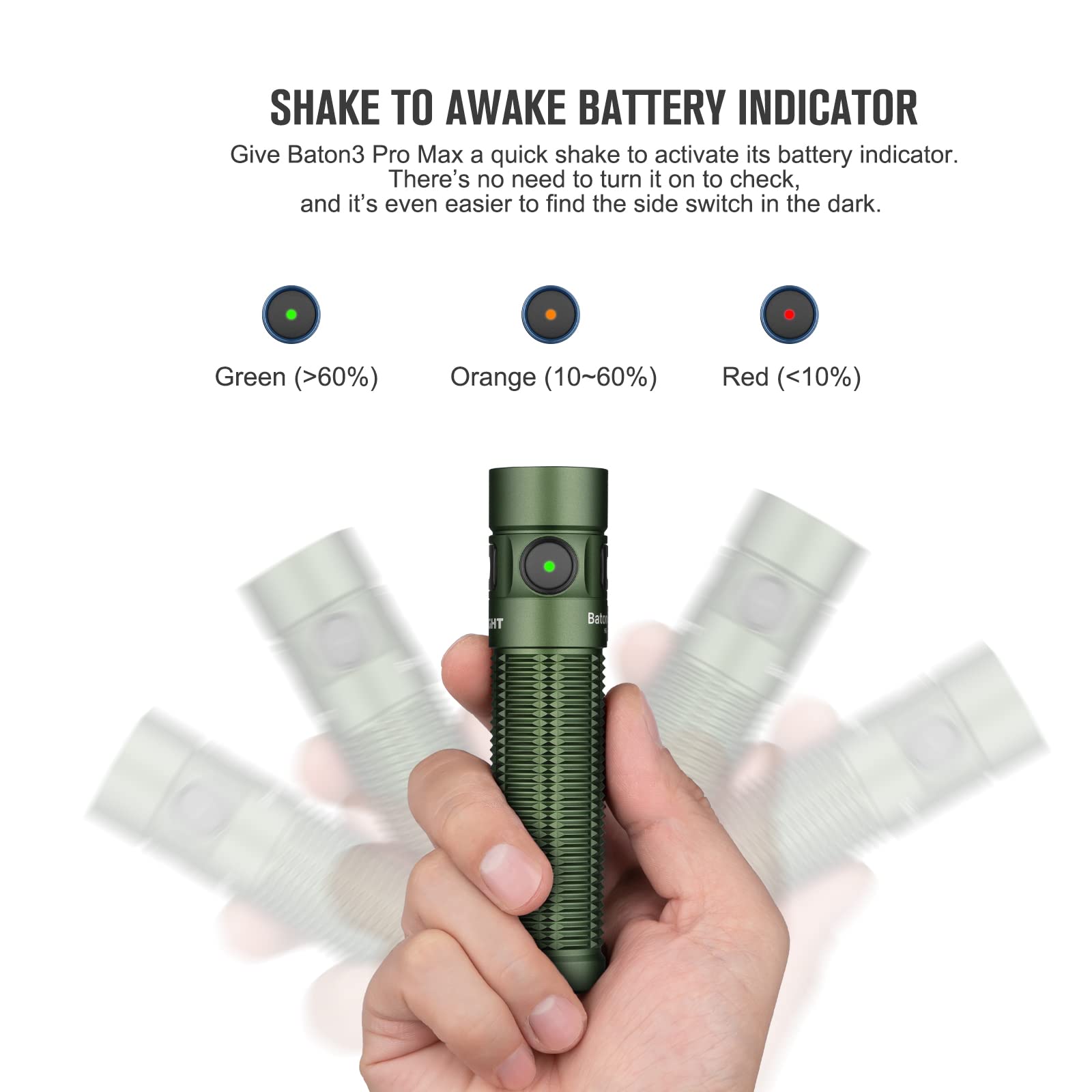 Foto 5 pulgar | Linterna Olight Baton3 Pro Max 2500 Lúmenes Recargable - Venta Internacional.