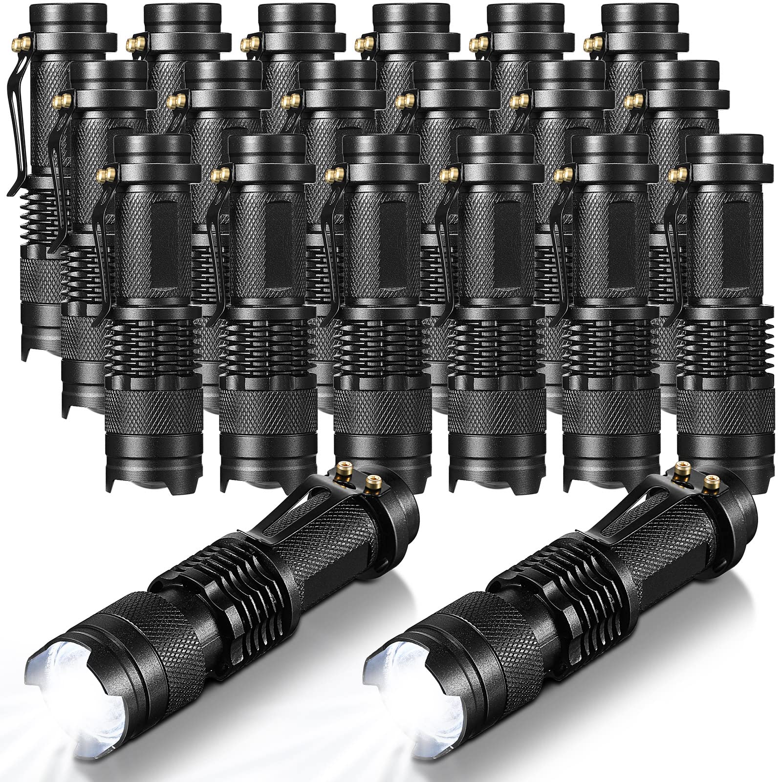 Linterna Táctica Fumete Led Mini De 3 Modos, 20 Unidades, Color Negro - Venta Internacional.