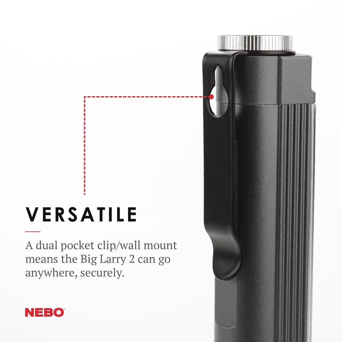 Foto 7 | Lámpara De Trabajo Nebo Big Larry 2 Power 500 Lm Con Clip Y Base Magnética - Venta Internacional.