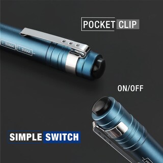 Foto 5 | Pen Light Workpro Led Con Bolsillo De Aluminio Con Clip Azul, Paquete De 4 - Venta Internacional.