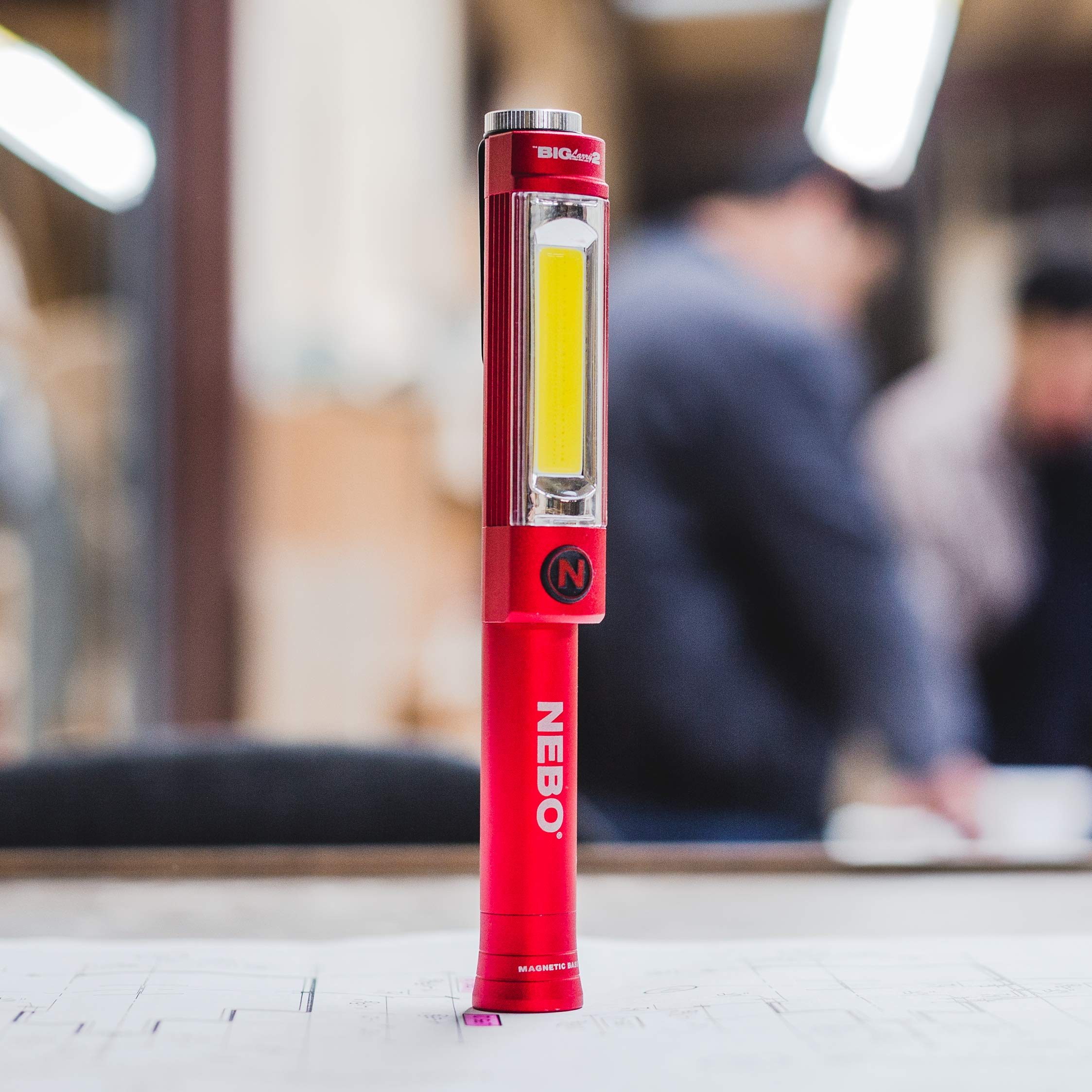 Foto 2 | Lámpara De Trabajo Nebo Big Larry 2, Funciona Con Pilas, 500 Lúmenes, Color Rojo - Venta Internacional.