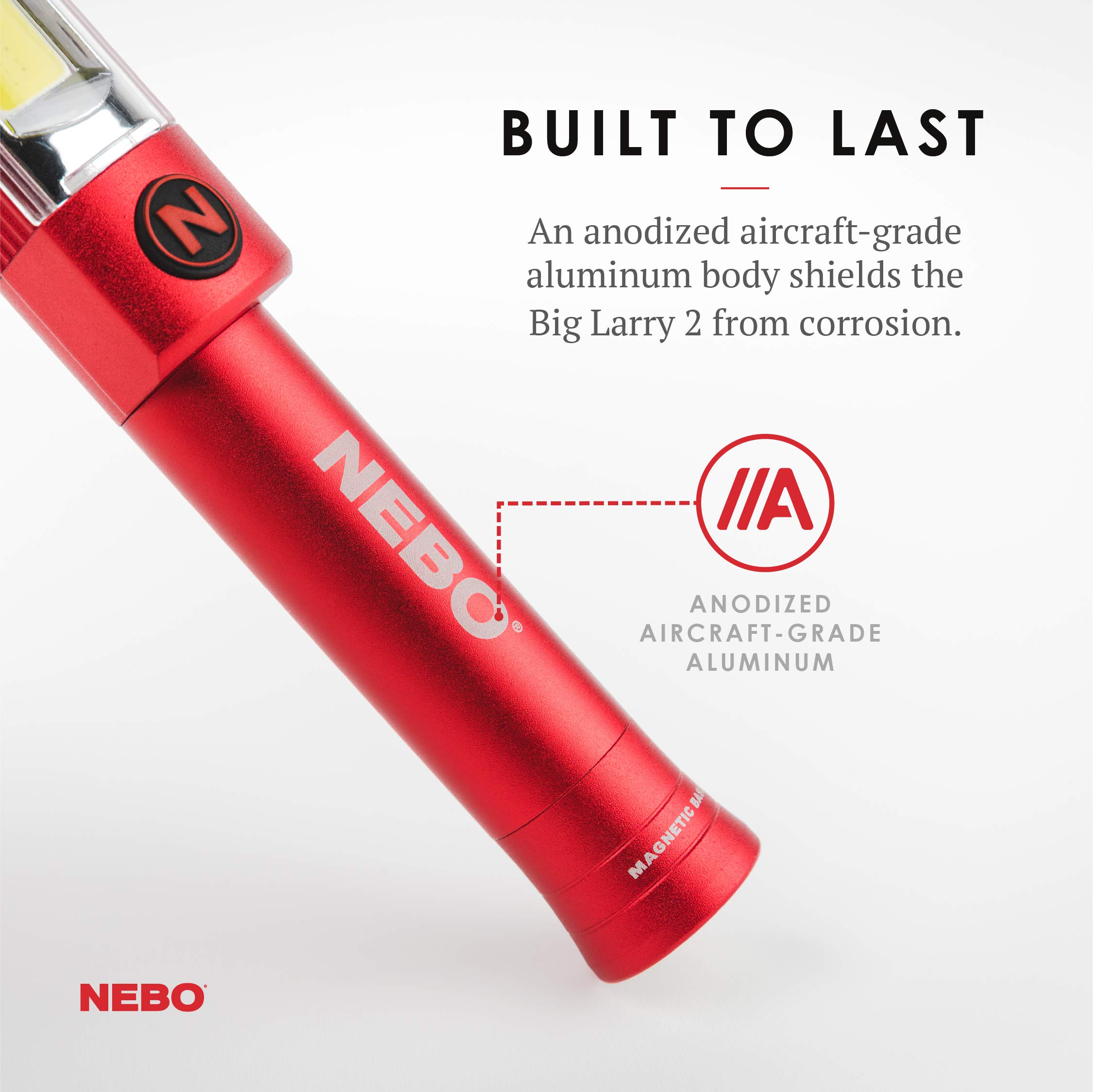 Foto 4 pulgar | Lámpara De Trabajo Nebo Big Larry 2, Funciona Con Pilas, 500 Lúmenes, Color Rojo - Venta Internacional.