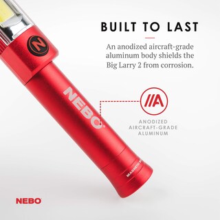 Foto 3 | Lámpara De Trabajo Nebo Big Larry 2, Funciona Con Pilas, 500 Lúmenes, Color Rojo - Venta Internacional.