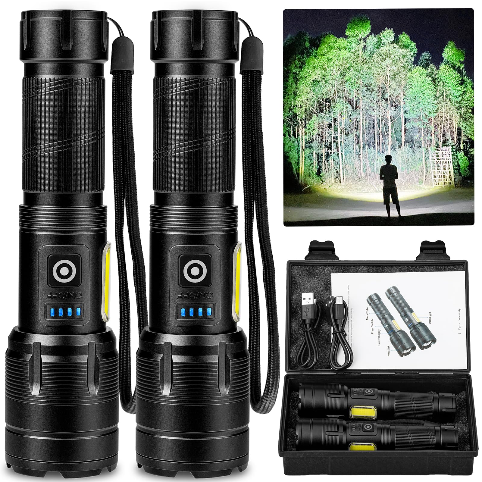 Linterna Gdplus Recargable 990000lm A Prueba De Agua, 7 Modos - Venta Internacional.