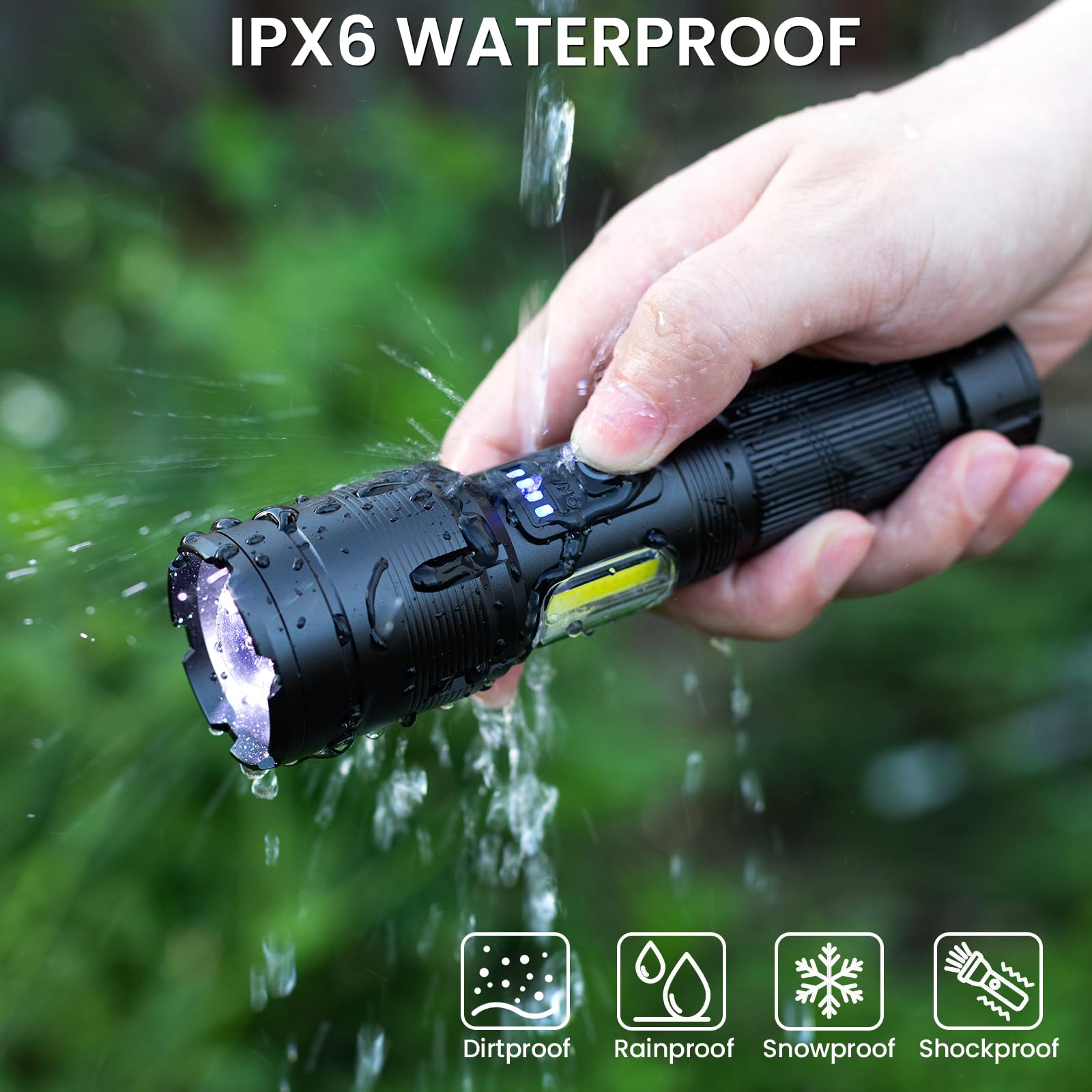 Foto 8 pulgar | Linterna Gdplus Recargable 990000lm A Prueba De Agua, 7 Modos - Venta Internacional.
