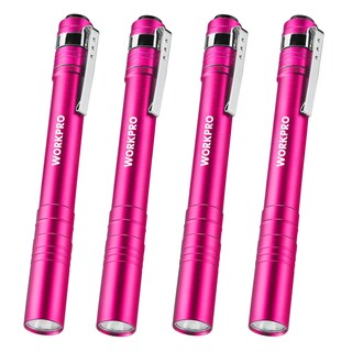 Foto 1 | Linterna Led Workpro De Aluminio Con Clip Rosa, 2 Pilas Aaa, Paquete De 4 - Venta Internacional.