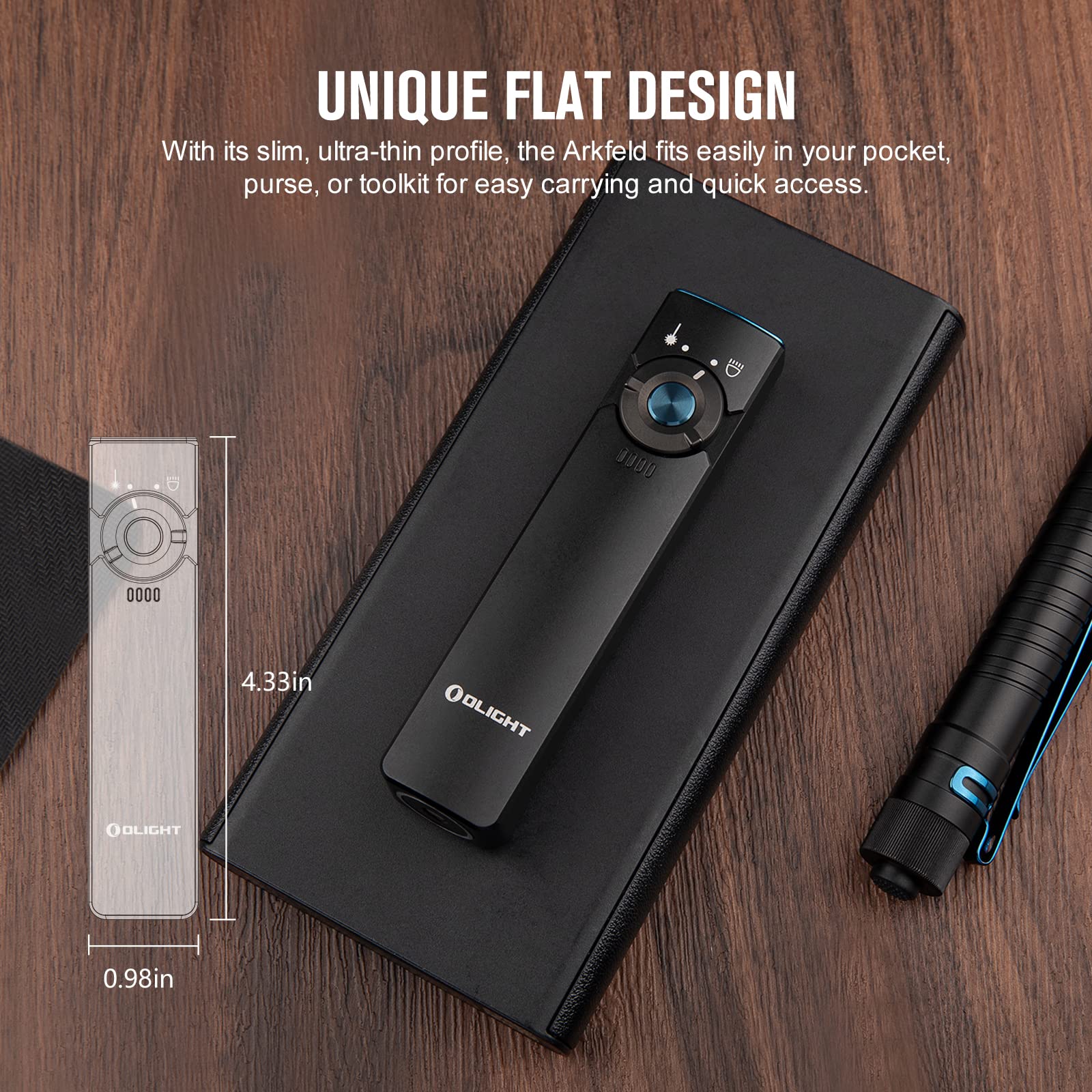 Foto 4 | Linterna Olight Arkfeld Edc Flat 1000 Lúmenes Con Haz Verde - Venta Internacional.