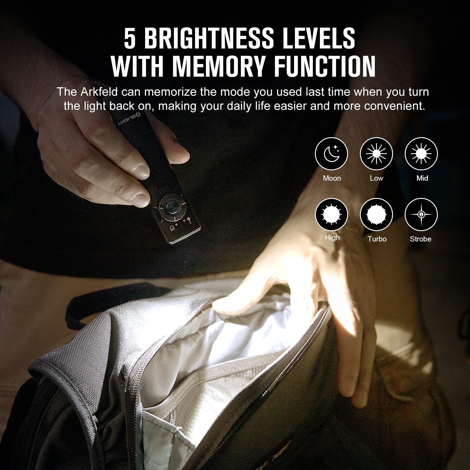 Foto 6 pulgar | Linterna Olight Arkfeld Edc Flat 1000 Lúmenes Con Haz Verde - Venta Internacional.