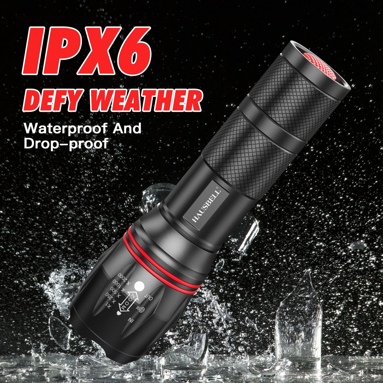 Foto 5 | Linterna Hausbell Led A100 Con Brillo De 1000 Lm, Paquete De 2 - Venta Internacional.