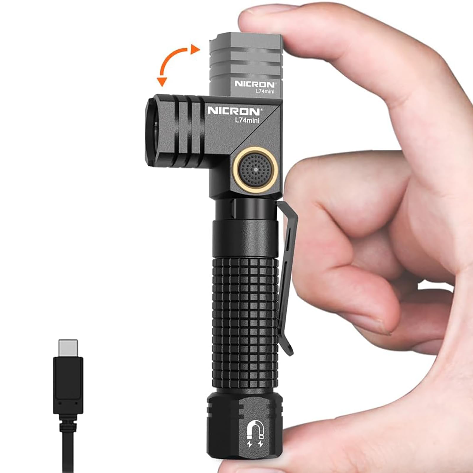 Foto 2 pulgar | Linterna Nicron L74mini 400 Lúmenes Recargable Con Imán - Venta Internacional.