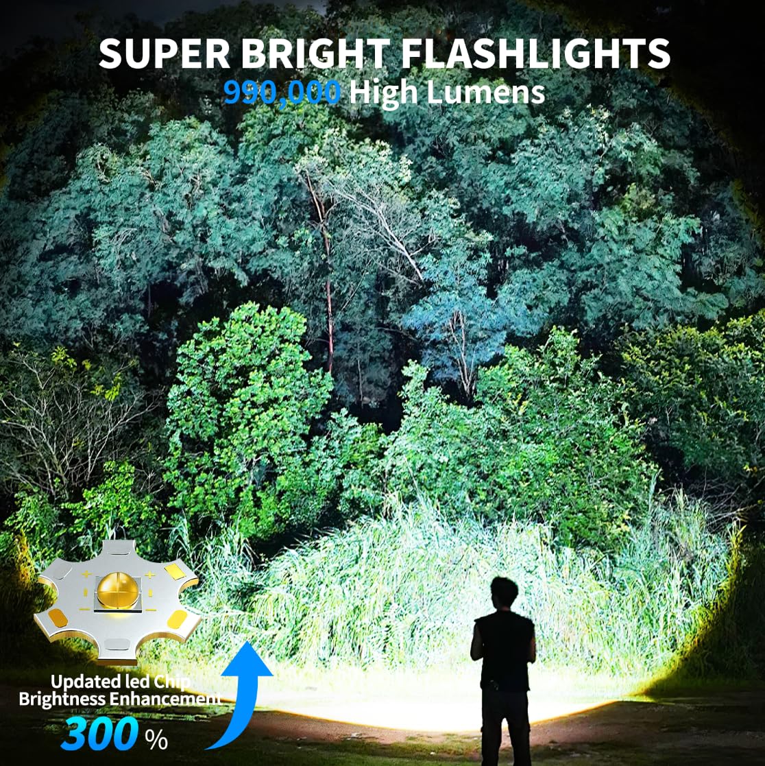 Foto 2 | Linterna Gdplus Led Recargable 990.000 Lúmenes A Prueba De Agua - Venta Internacional.