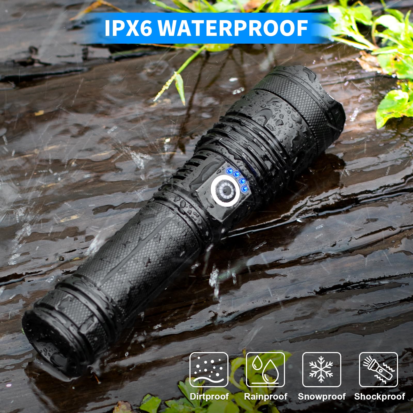 Foto 7 pulgar | Linterna Gdplus Led Recargable 990.000 Lúmenes A Prueba De Agua - Venta Internacional.