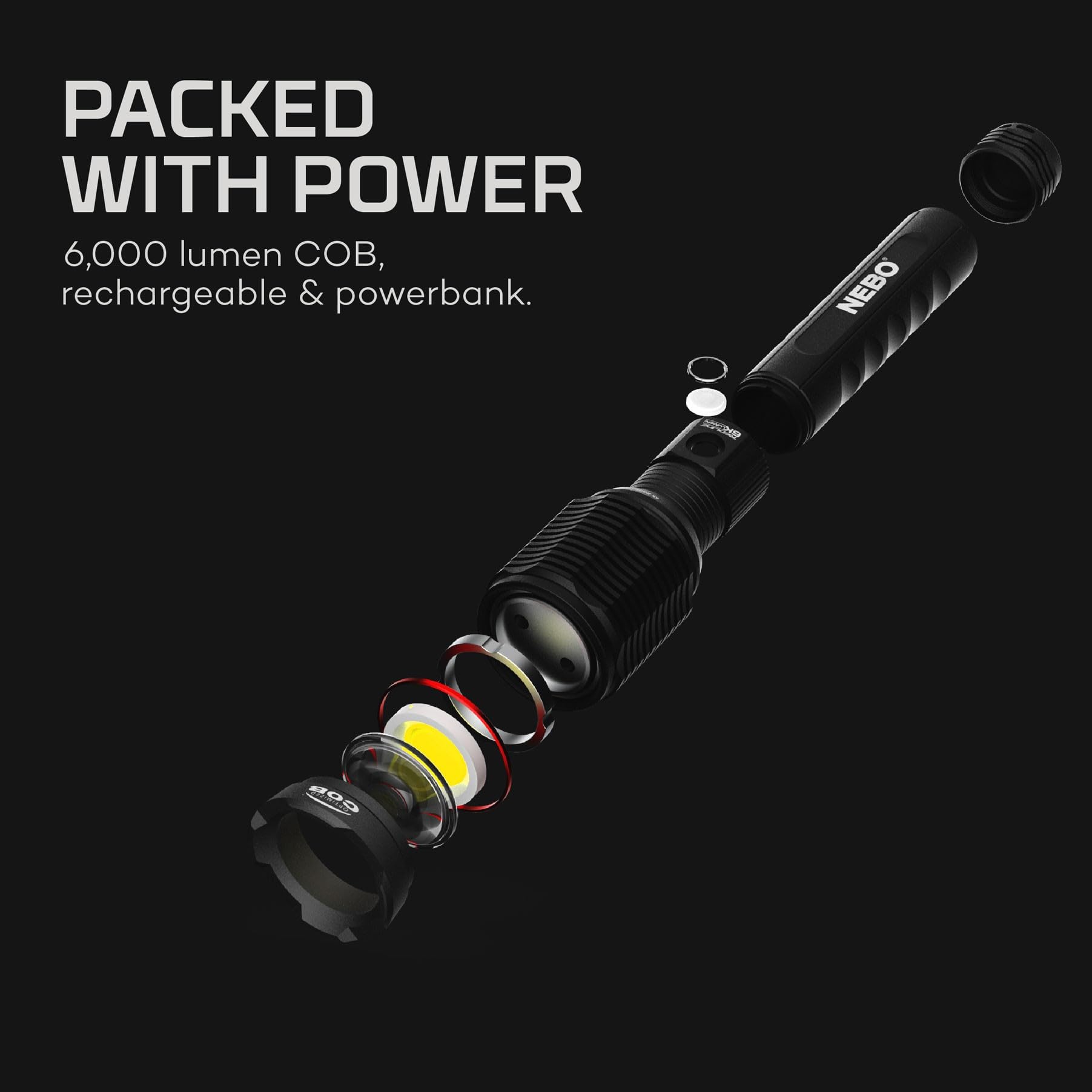 Foto 4 pulgar | Linterna Nebo Redline 6k, 6000 Lúmenes, Led Recargable - Venta Internacional.