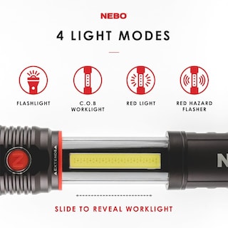 Foto 2 | Linterna Led Táctica Nebo Slyde+ De 400 Lúmenes Con Luz De Trabajo - Venta Internacional.