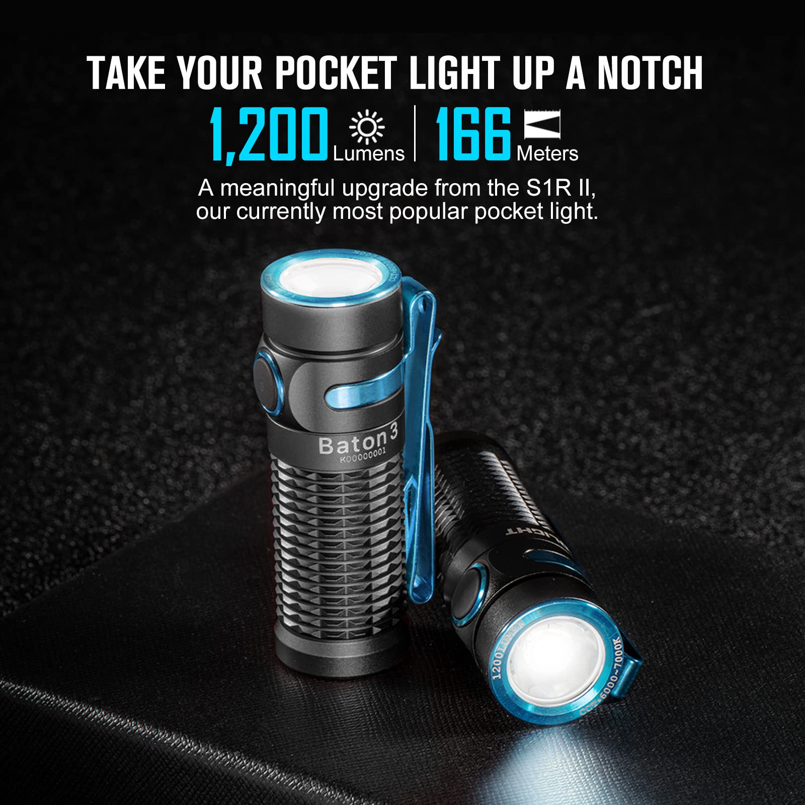 Foto 3 pulgar | Linterna Olight Baton3 1200 Lúmenes Ultracompacta Edc Negra - Venta Internacional