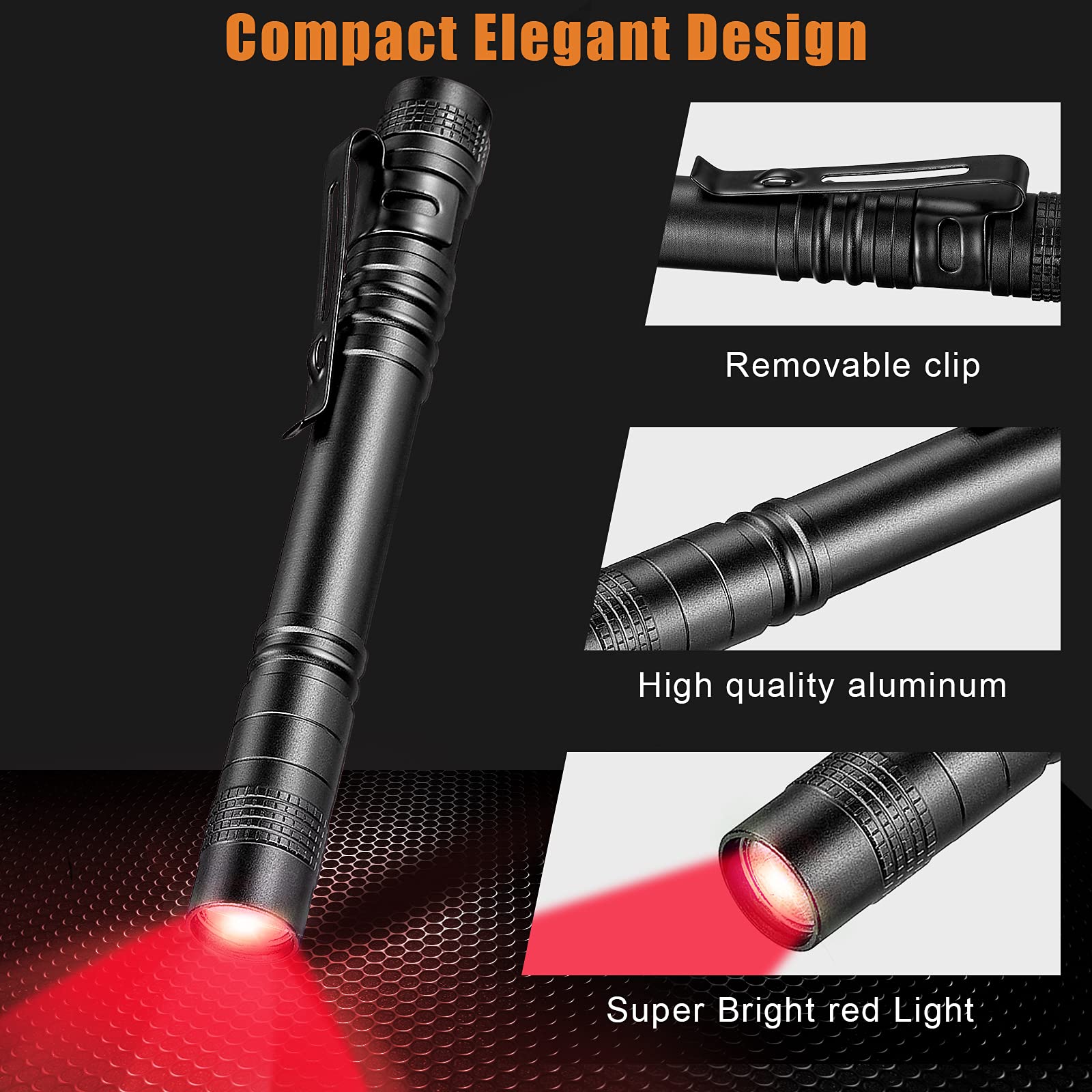 Foto 4 pulgar | Linterna Tuanse de Luz Roja 13,3 cm 4 Piezas - Venta Internacional