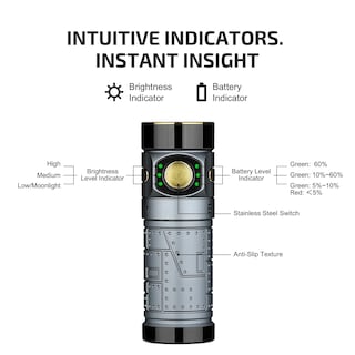 Foto 6 | Linterna Olight Baton4 Recargable EDC 1300 lm IPX8 - Venta Internacional