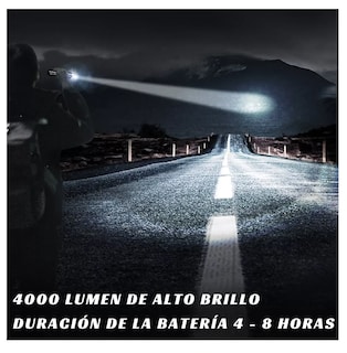 Foto 3 | Linternas Led Recargable 4000lm Con 5 Modos Y Zoo 2 Pzas , Belug Negro