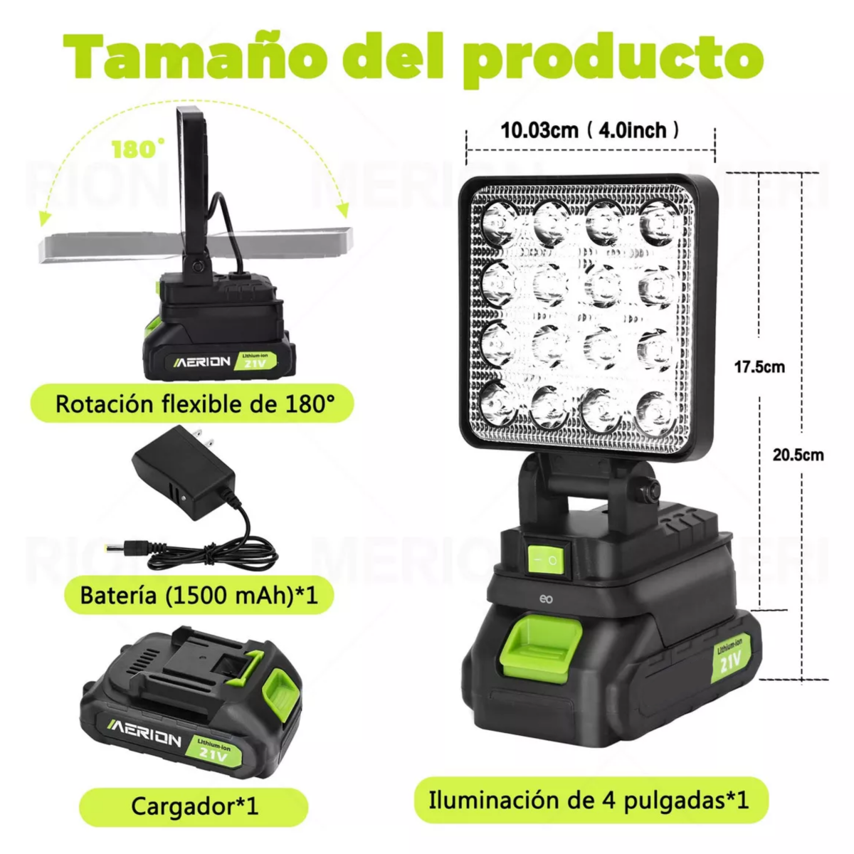 Foto 3 pulgar | Linterna Lamparas Led Recargable Luz Trabajo Y Acampada Eo Safe Imports Esi-18745 Negro