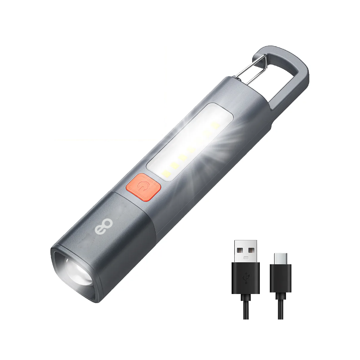Linterna Iluminación 10000 Lm Lámpara Camping Usb Portátil Linterna Eo Safe Imports Esi-18843 Gris