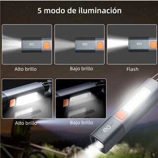 Foto 2 | Linterna Iluminación 10000 Lm Lámpara Camping Usb Portátil Linterna Eo Safe Imports Esi-18843 Gris