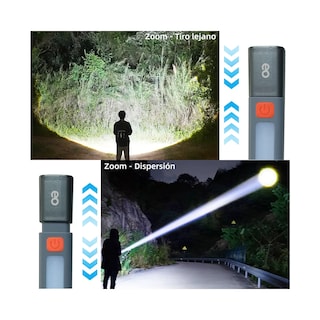 Foto 3 | Linterna Iluminación 10000 Lm Lámpara Camping Usb Portátil Linterna Eo Safe Imports Esi-18843 Gris