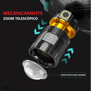 Foto 2 | Lámpara Cabeza Minera Led P70 Recargable Por Usb Con Sensor Eo Safe Imports Esi-19135 Negro