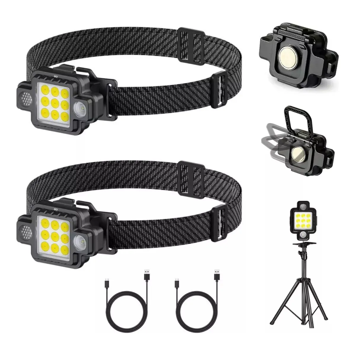 Foto 3 | Lampara Minera Potente Linterna 5000lm Recargable 2pz Eo Safe Imports Esi-19134 Negro