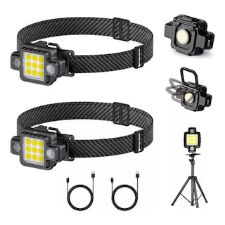 Foto 3 | Lampara Minera Potente Linterna 5000lm Recargable 2pz Eo Safe Imports Esi-19134 Negro