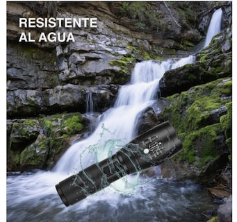 Foto 2 | Kit 3 Lamparas Táctica Linterna Led Recargable Contra Agua Linterna Negro Luz Blanco