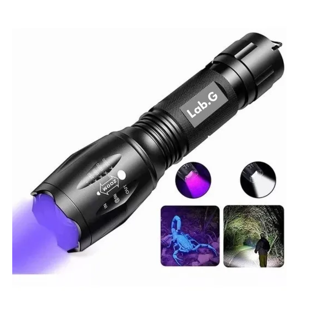 Foto 3 pulgar | Lampara Táctica 3000 Lumens Cree Led T6 Recargable Lab.g Negro