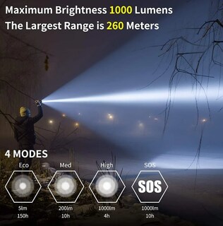 Foto 4 | Xtellar Linterna Led Premium - Ultra Brillante, Zoom Ajustable, Y Duradero