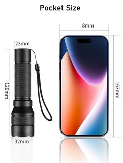 Foto 2 | Xtellar Linterna Táctica Led Potente Y Recargable - Compañero Ideal Para Emergencias Y Aventuras Al Aire Libre