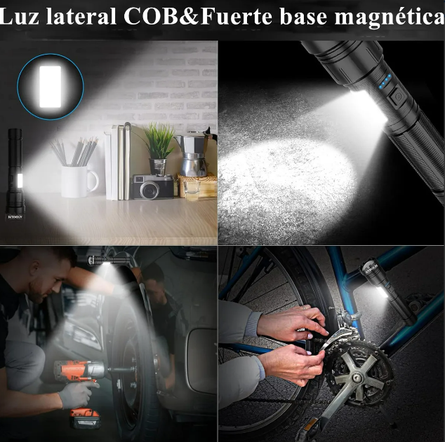 Foto 3 pulgar | Potente Linterna Xtellar Táctica En Negro Para Máxima Iluminación Y Precisión