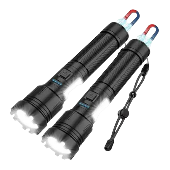 Foto 2 pulgar | Xtellar Linterna Táctica Led Recargable, Ultra Brillante De Doble Luz, Multi-funcional Usb, 2 Piezas