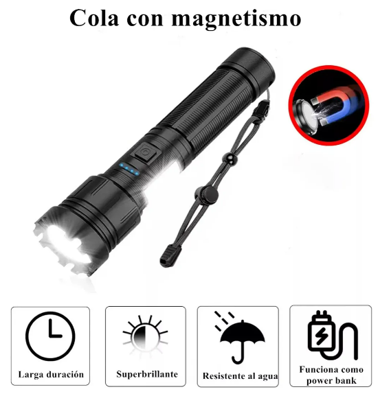 Foto 4 pulgar | Xtellar Linterna Táctica Led Recargable, Ultra Brillante De Doble Luz, Multi-funcional Usb, 2 Piezas