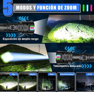 Foto 3 | Xtellar Led Linterna Recargable 4 En 1 Con Power Bank – 200000lm, Para Supervivencia, Viajes Y Escapadas Al Aire Libre